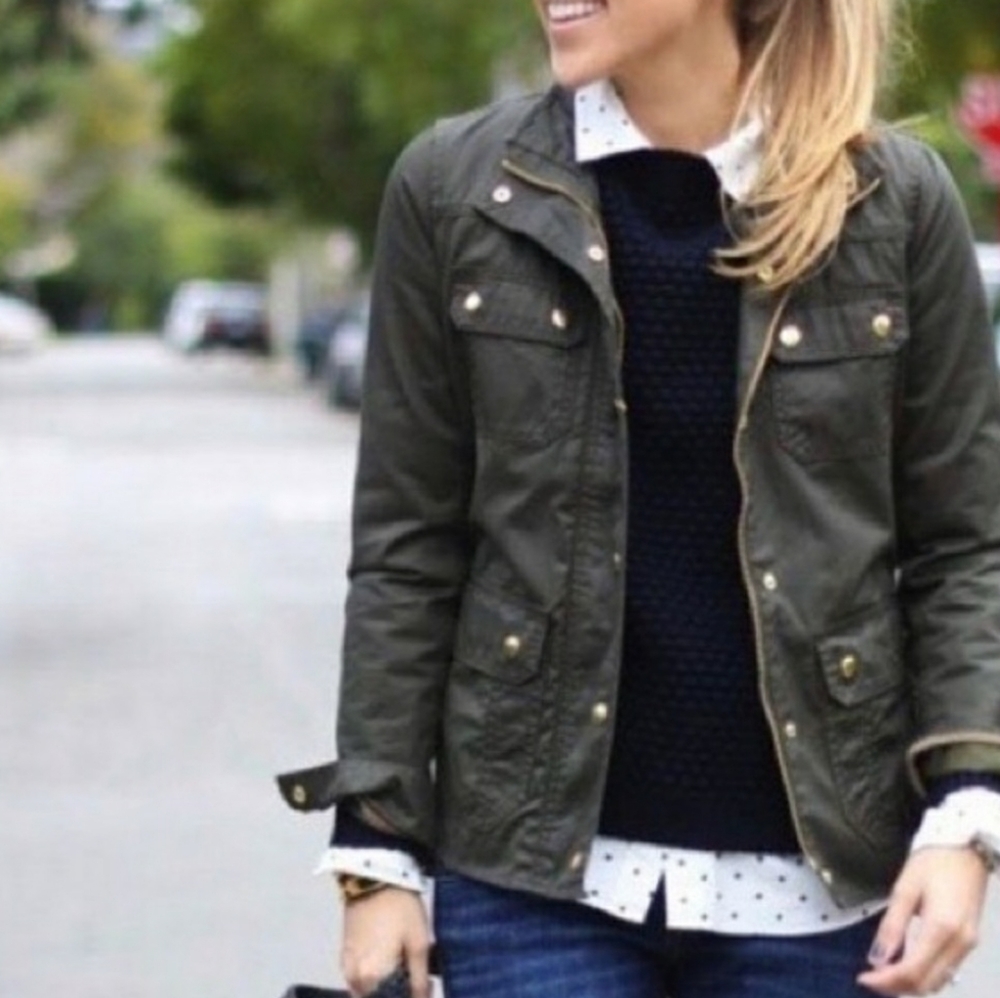 J.Crew Relaxed Boyfriend Field Jacket Black XS - Picture 1 of 4